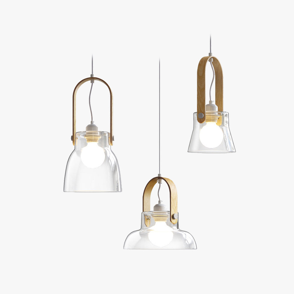 Valentina minimalistyczna lampa wisząca ze szkła w kształcie miski, przezroczysta