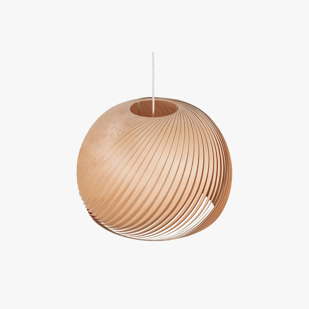 Muto rustykalna lampa wisząca ze szkła i drewna