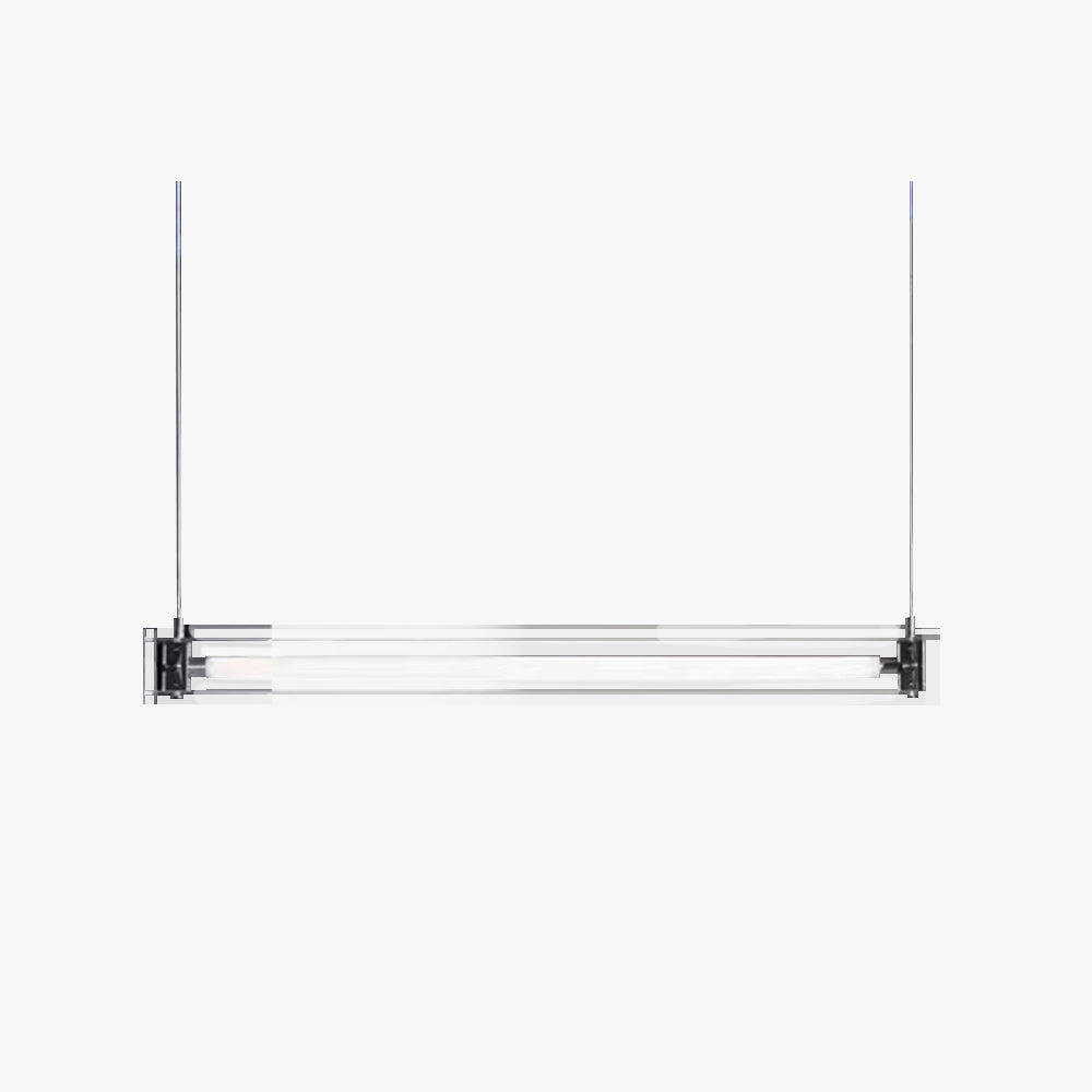 Arisha minimalistyczna lampa wisząca liniowa z metalu, biała