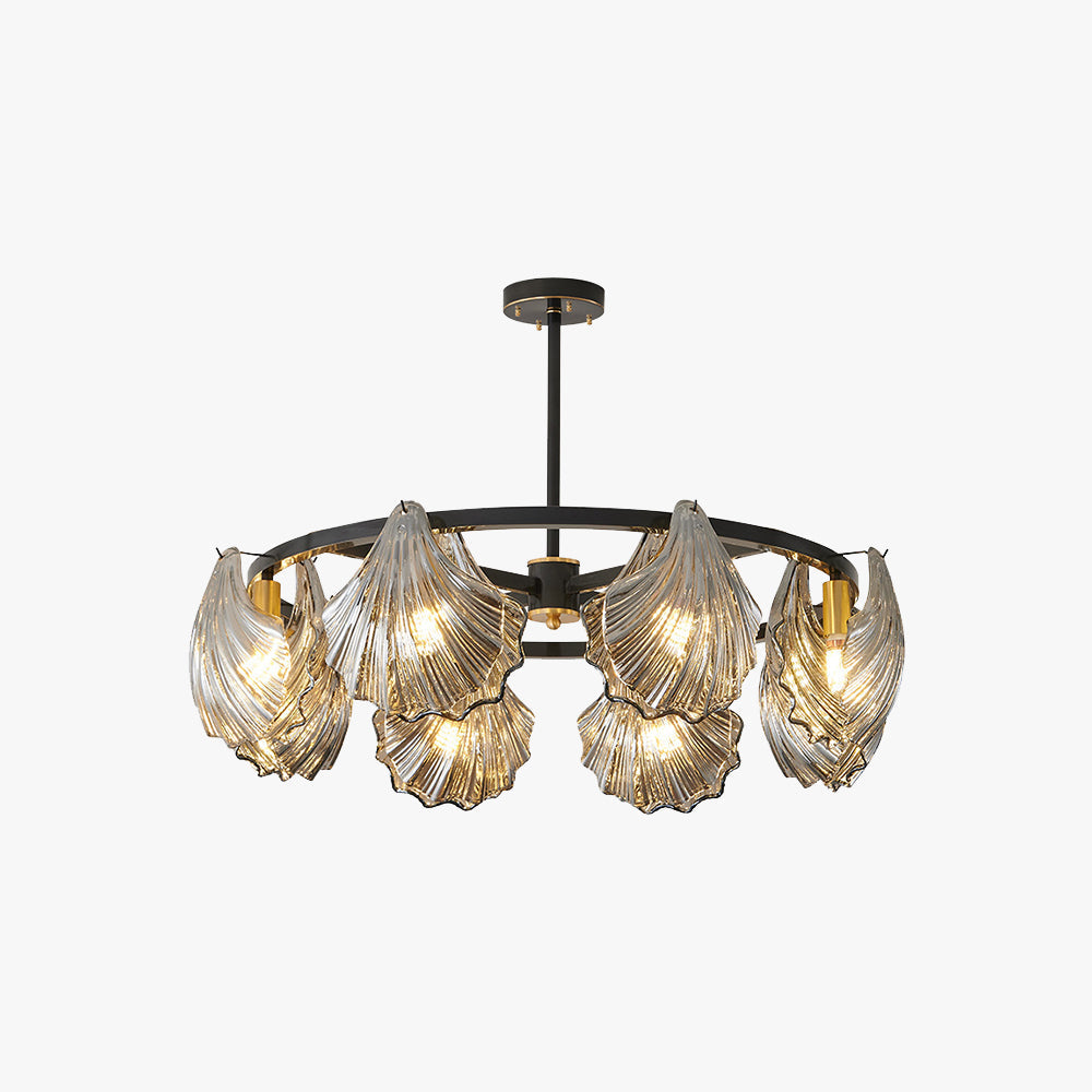 Kristen nowoczesna lampa wisząca z miedzi i szkła w kolorze czarnym/złotym