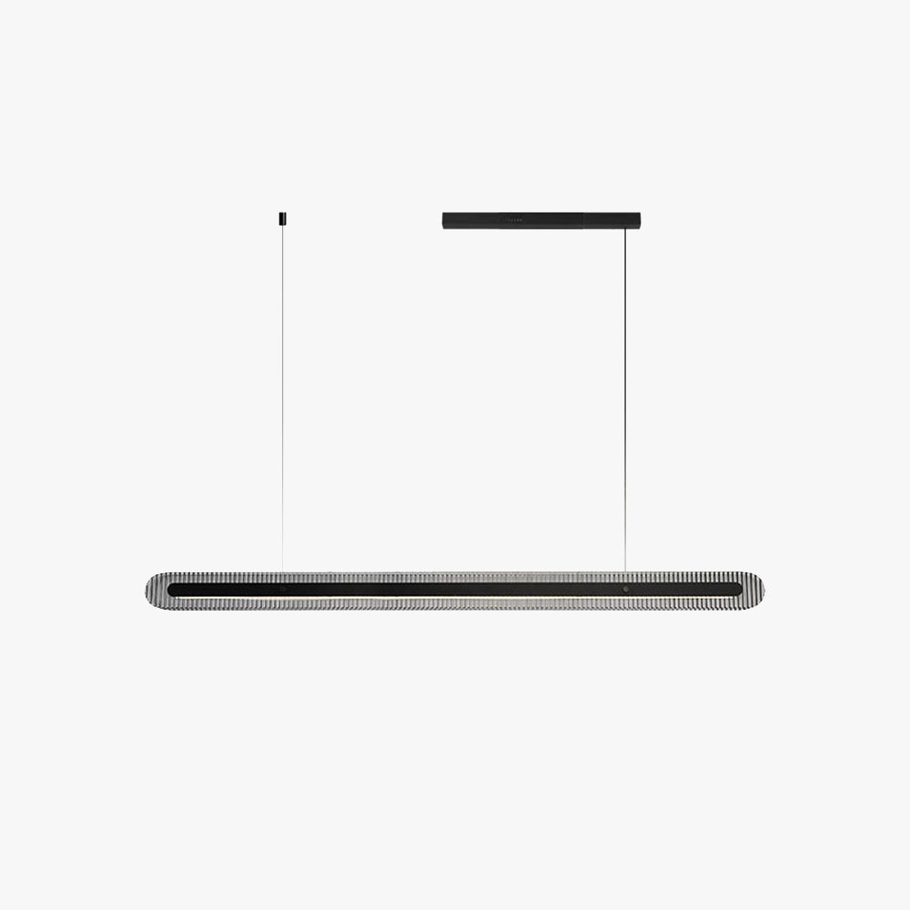 Arisha minimalistyczna liniowa lampa wisząca z metalu/akrylu w kolorze czarnym