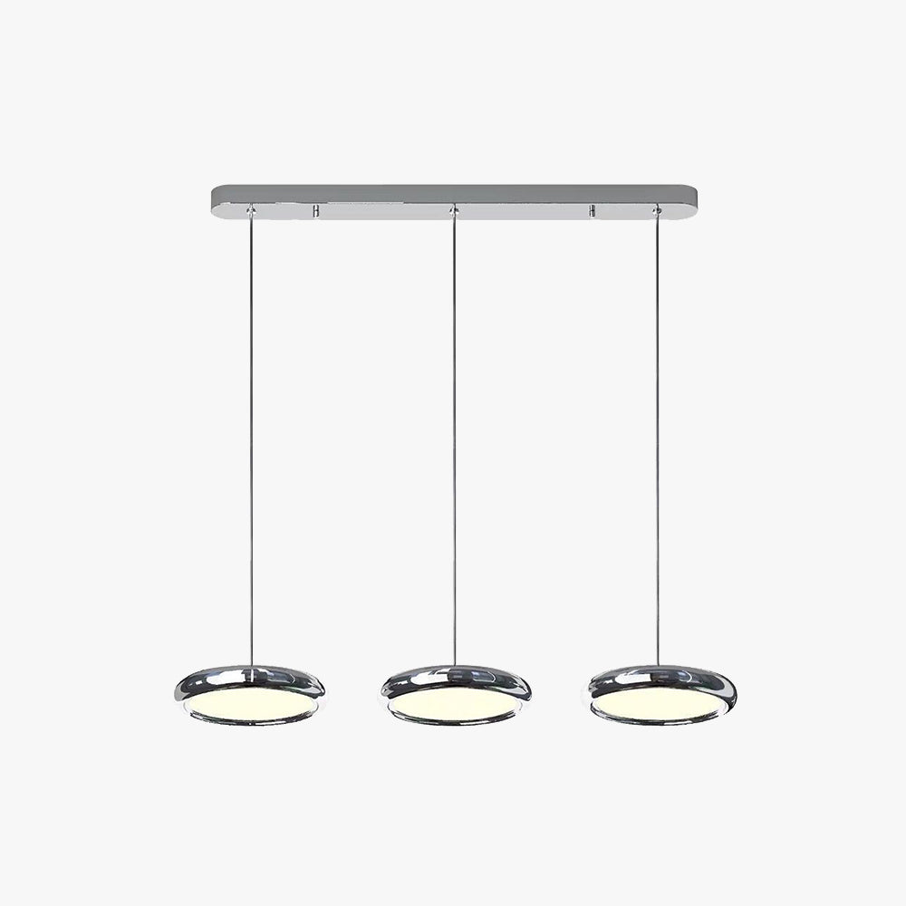 Arisha minimalistyczna lampa wisząca z metalu o kształcie koła, srebrna/złota/złoto różowa