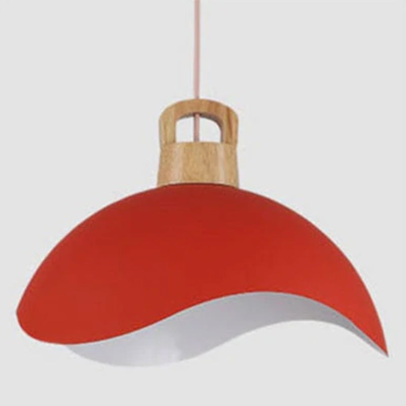 Valentina kolorowe abażury pojedyncze lampy wiszące, drewno i metal