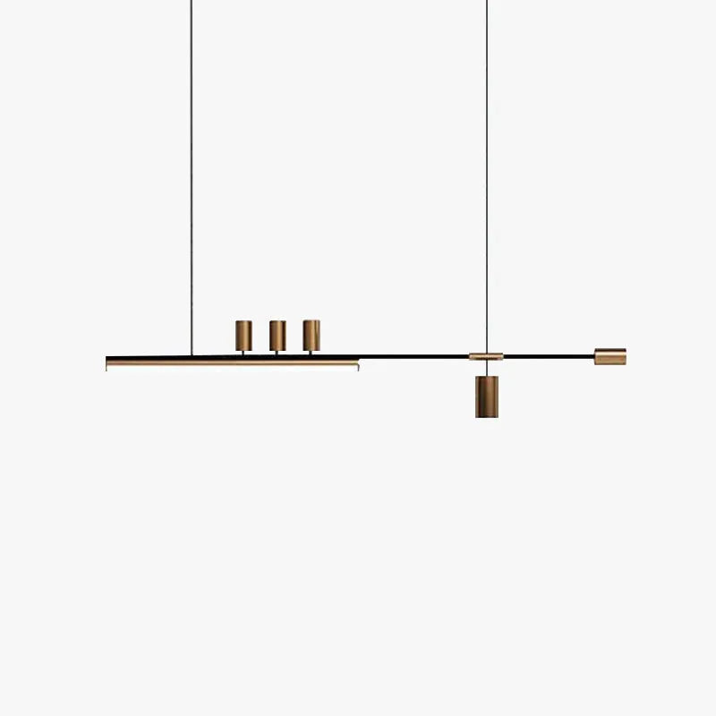 Arisha nowoczesna minimalistyczna lampa wisząca z korpusem 5 i abażurem w kolorze złotym/czarnym