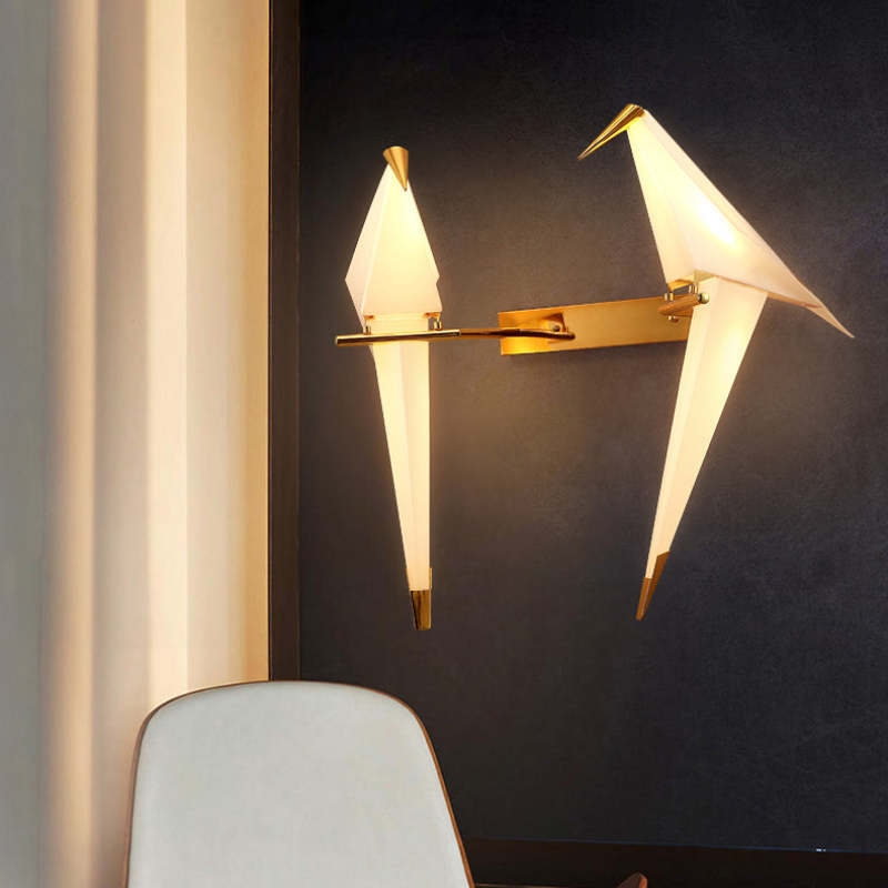 Kinkiet ptak vintage/styl Art-Déco / sypialnia
