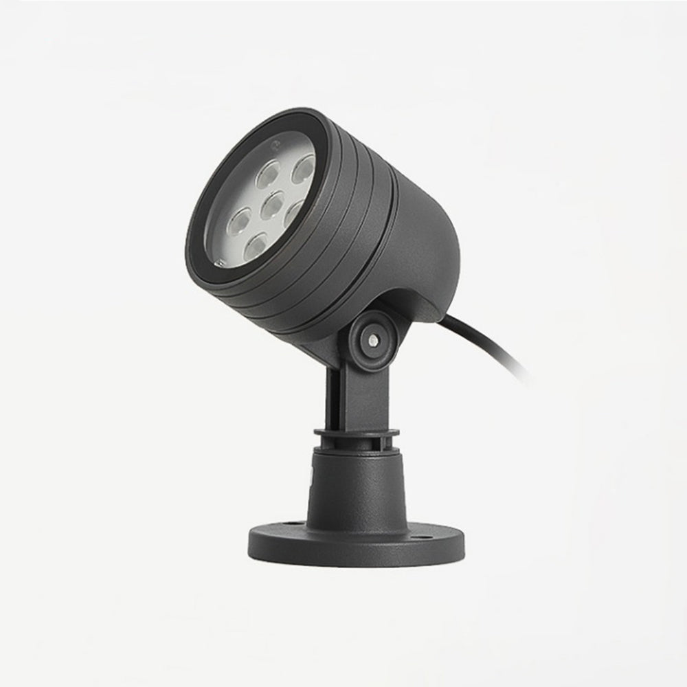 Ray nowoczesna okrągła zewnętrzna lampa ziemiowa ze szkła/metalu
