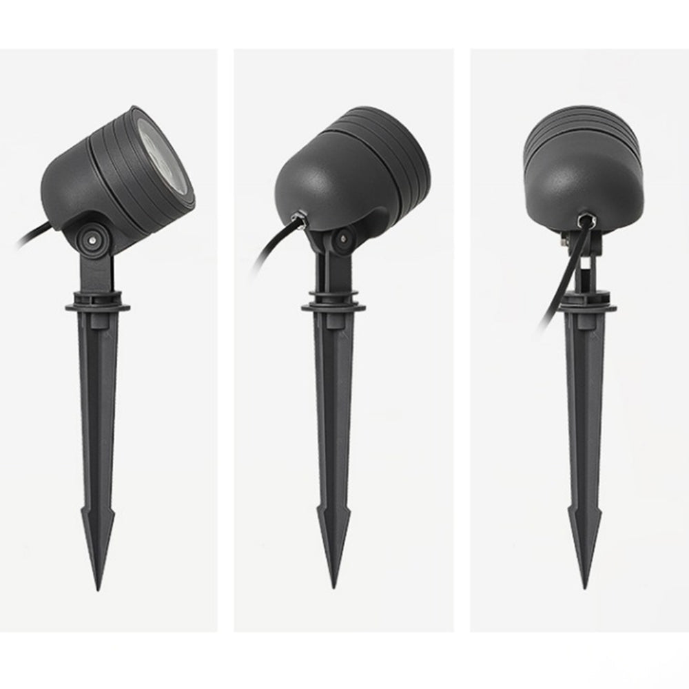 Ray nowoczesna okrągła zewnętrzna lampa ziemiowa ze szkła/metalu