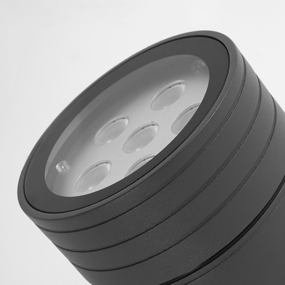 Ray nowoczesna okrągła zewnętrzna lampa ziemiowa ze szkła/metalu