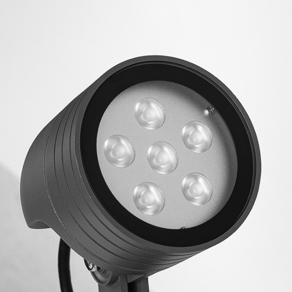 Ray nowoczesna okrągła zewnętrzna lampa ziemiowa ze szkła/metalu