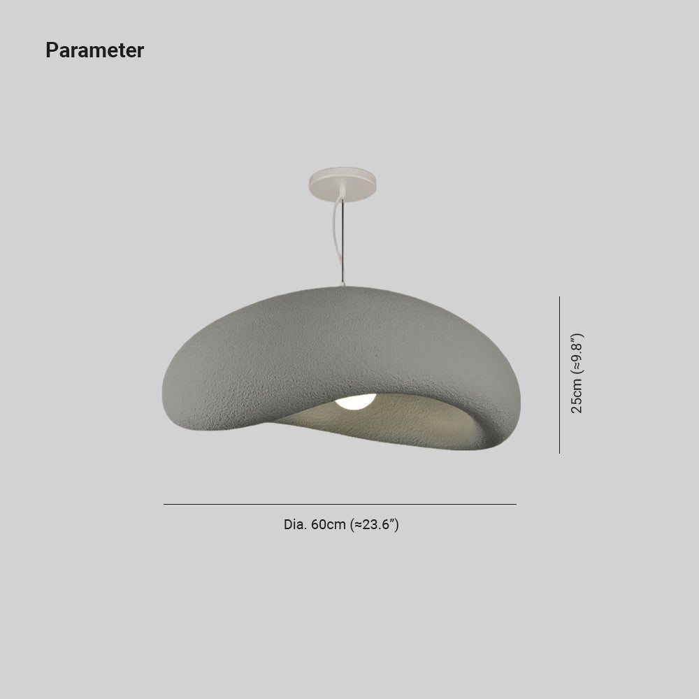 Avi minimalistyczna lampa wisząca w kształcie kamyka, kolor: szary