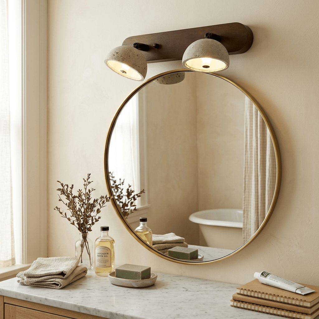 Valienne Travertine kopuła Vanity oświetlenie