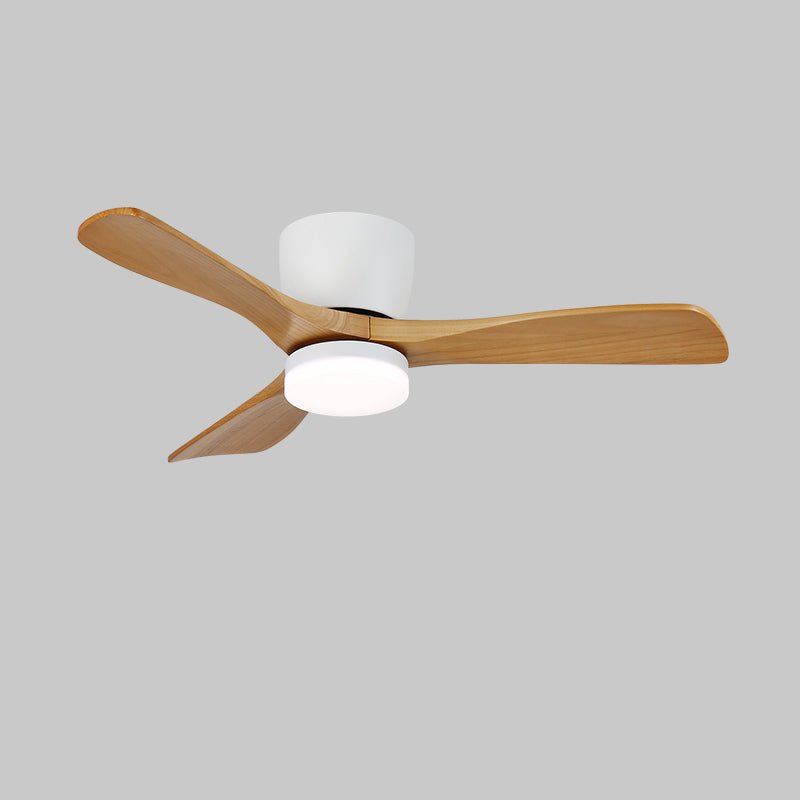 Brinor minimalistyczna lampa sufitowa z wentylatorem drewniana