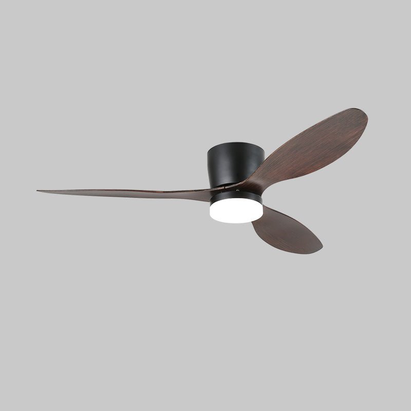 Brinor minimalistyczna lampa sufitowa z wentylatorem drewniana