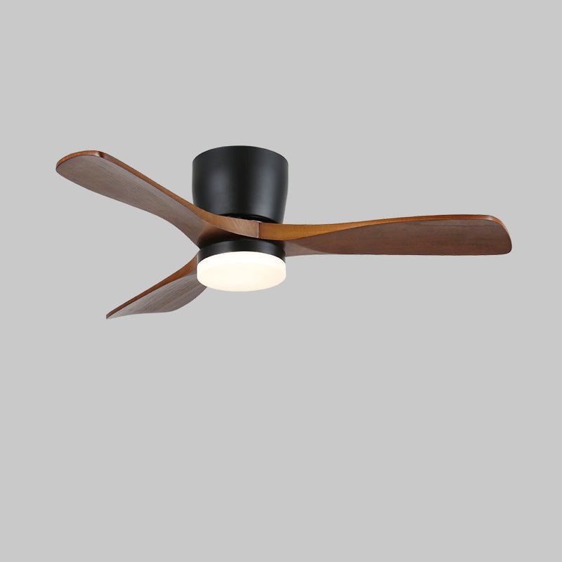 Brinor minimalistyczna lampa sufitowa z wentylatorem drewniana