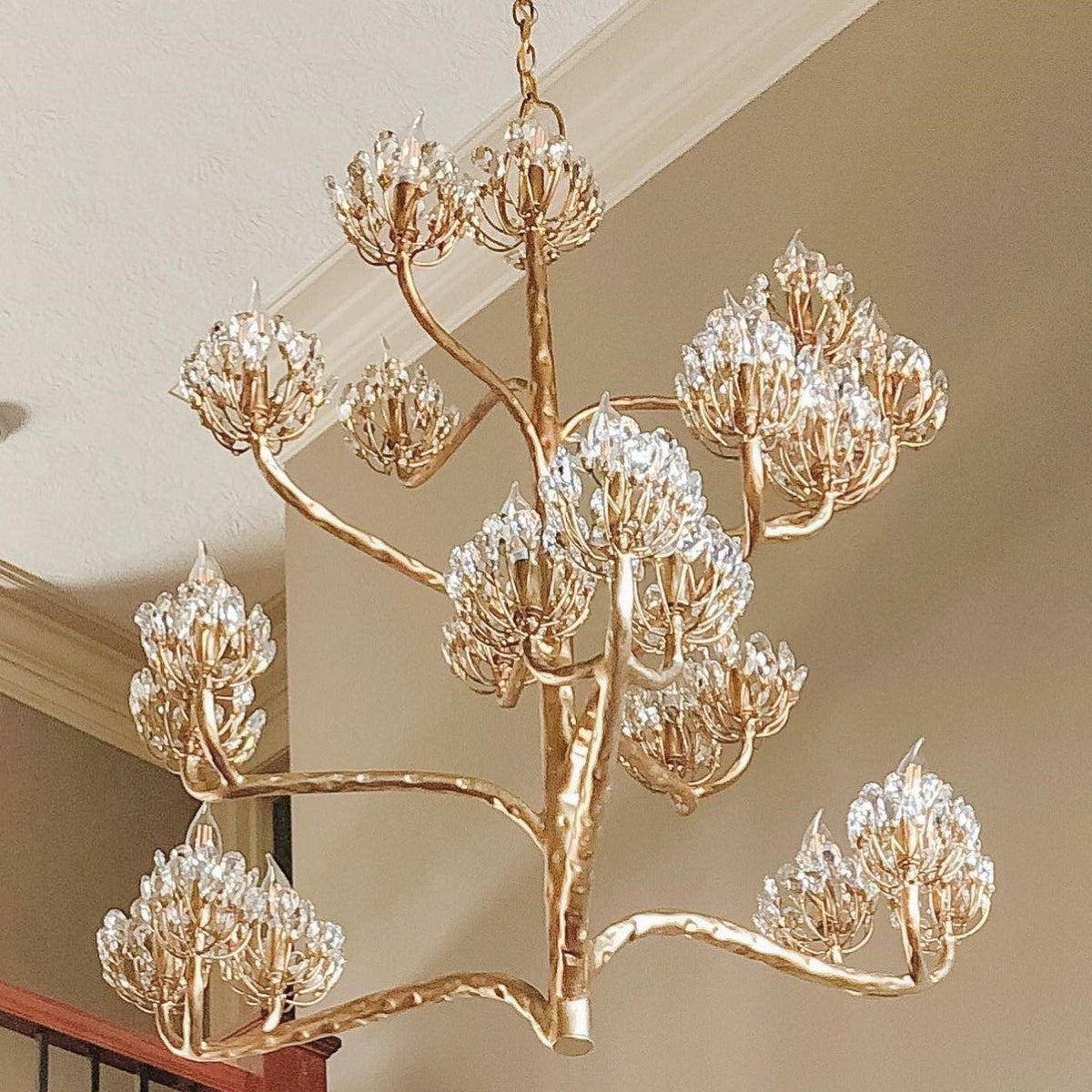 Agave nowoczesny luksusowy żyrandol w stylu Amerykańskim z kryształem