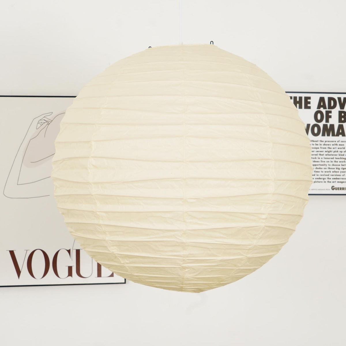 Luna lampa wisząca w kształcie globusa z japońskiego papieru