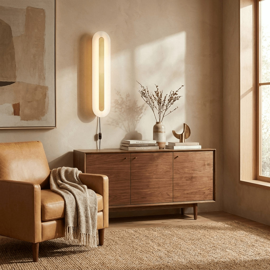 Alabaster Rounded Plug-in Kinkiet