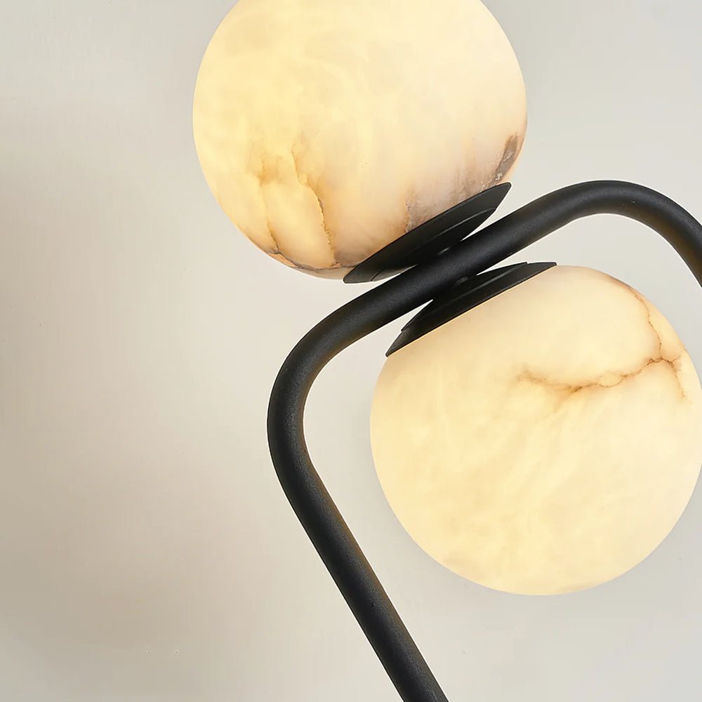 Callista minimalistyczna lampa stojąca z alabastrem