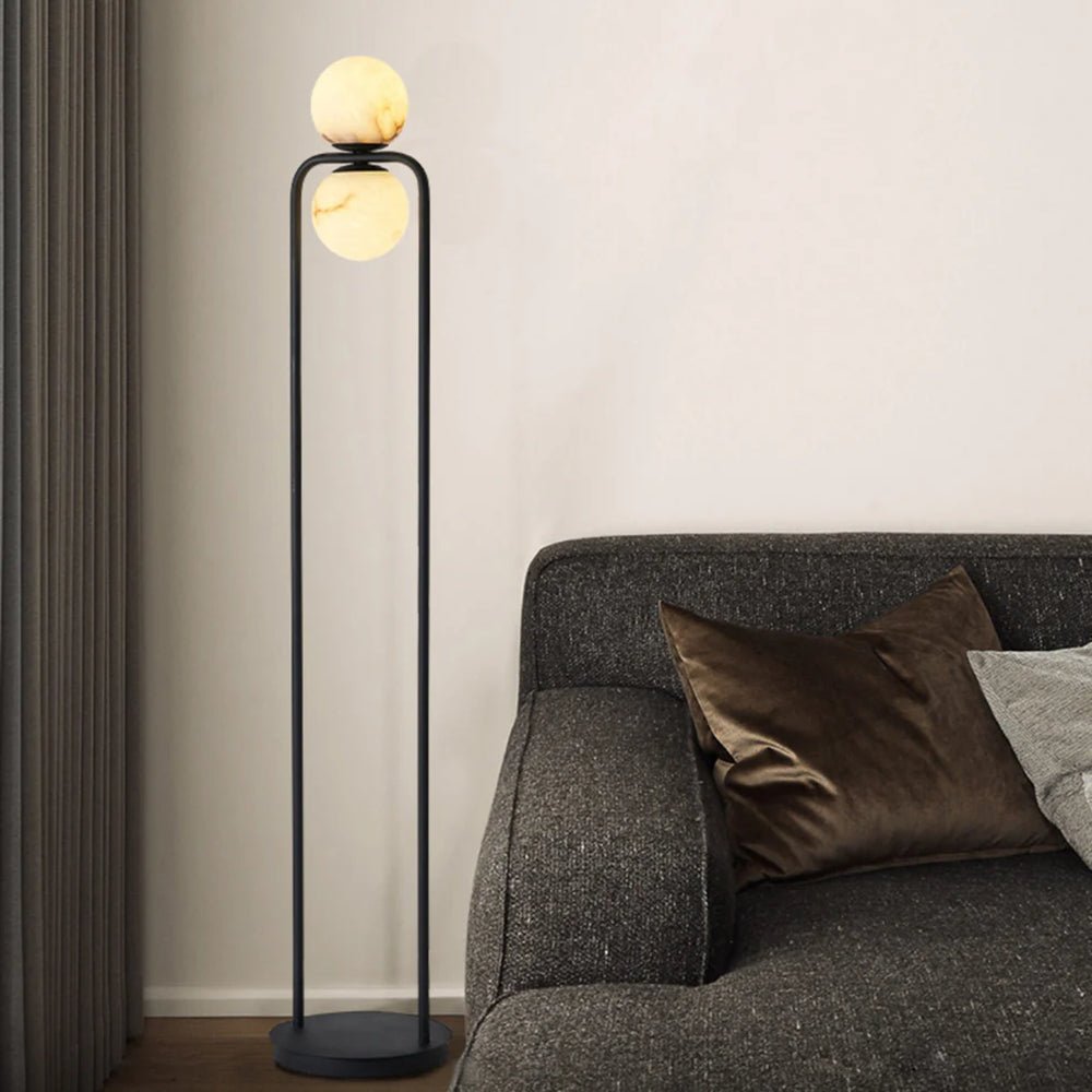 Callista minimalistyczna lampa stojąca z alabastrem