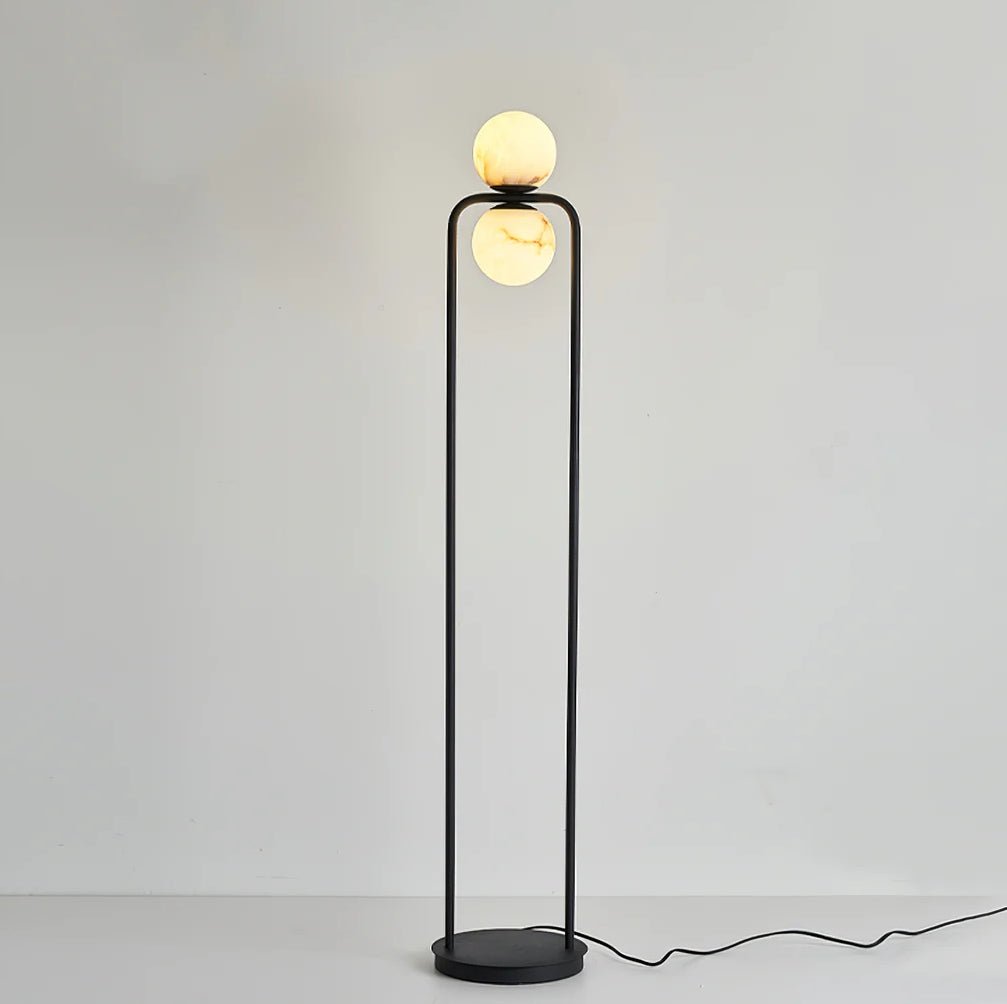 Callista minimalistyczna lampa stojąca z alabastrem