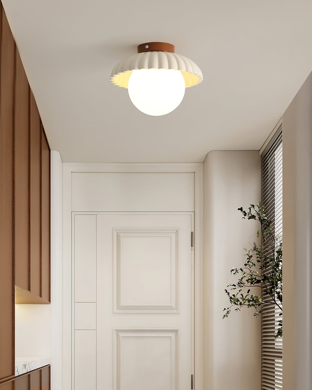 Scallop Glow lampa sufitowa montowana bezpośrednio ze szkła