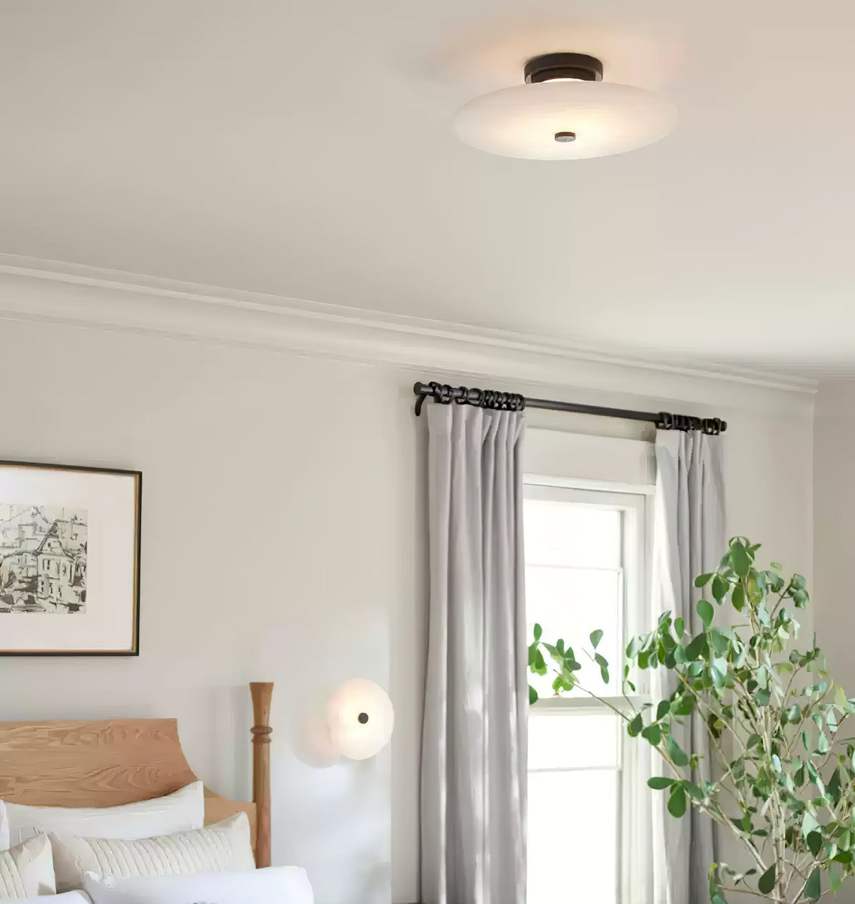 Clio Alabaster plafon lampa sufitowa montowana bezpośrednio