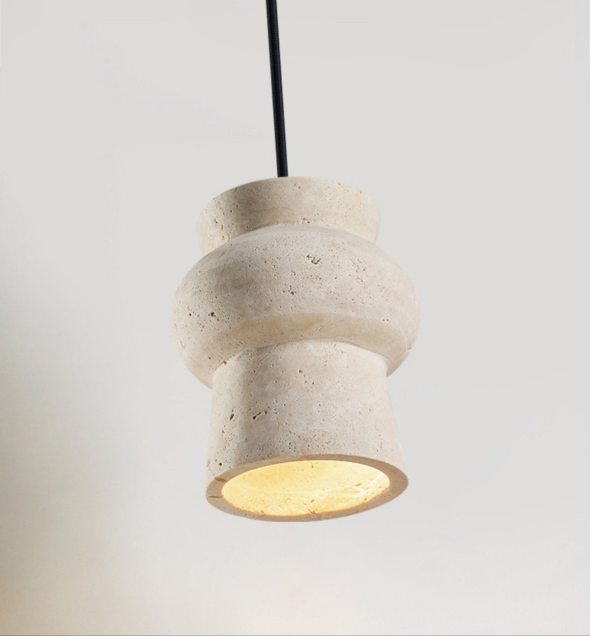 Dynt wisząca lampa w stylu timeless z żółtym travertynem