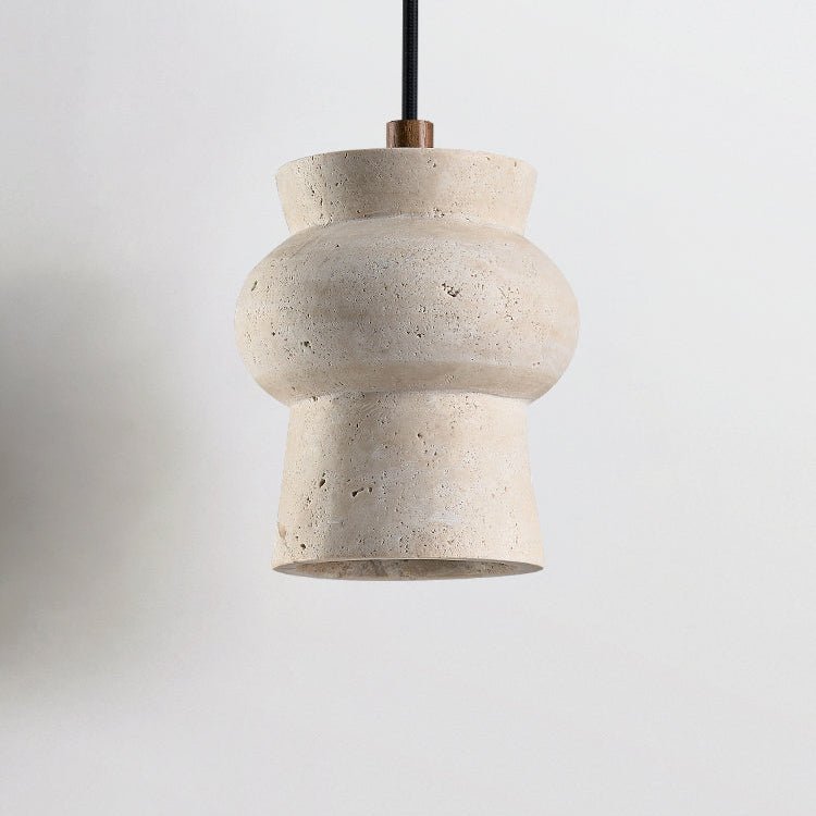 Dynt wisząca lampa w stylu timeless z żółtym travertynem