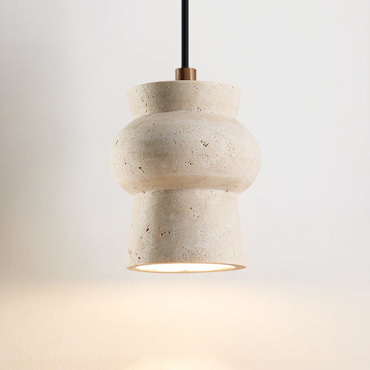Dynt wisząca lampa w stylu timeless z żółtym travertynem