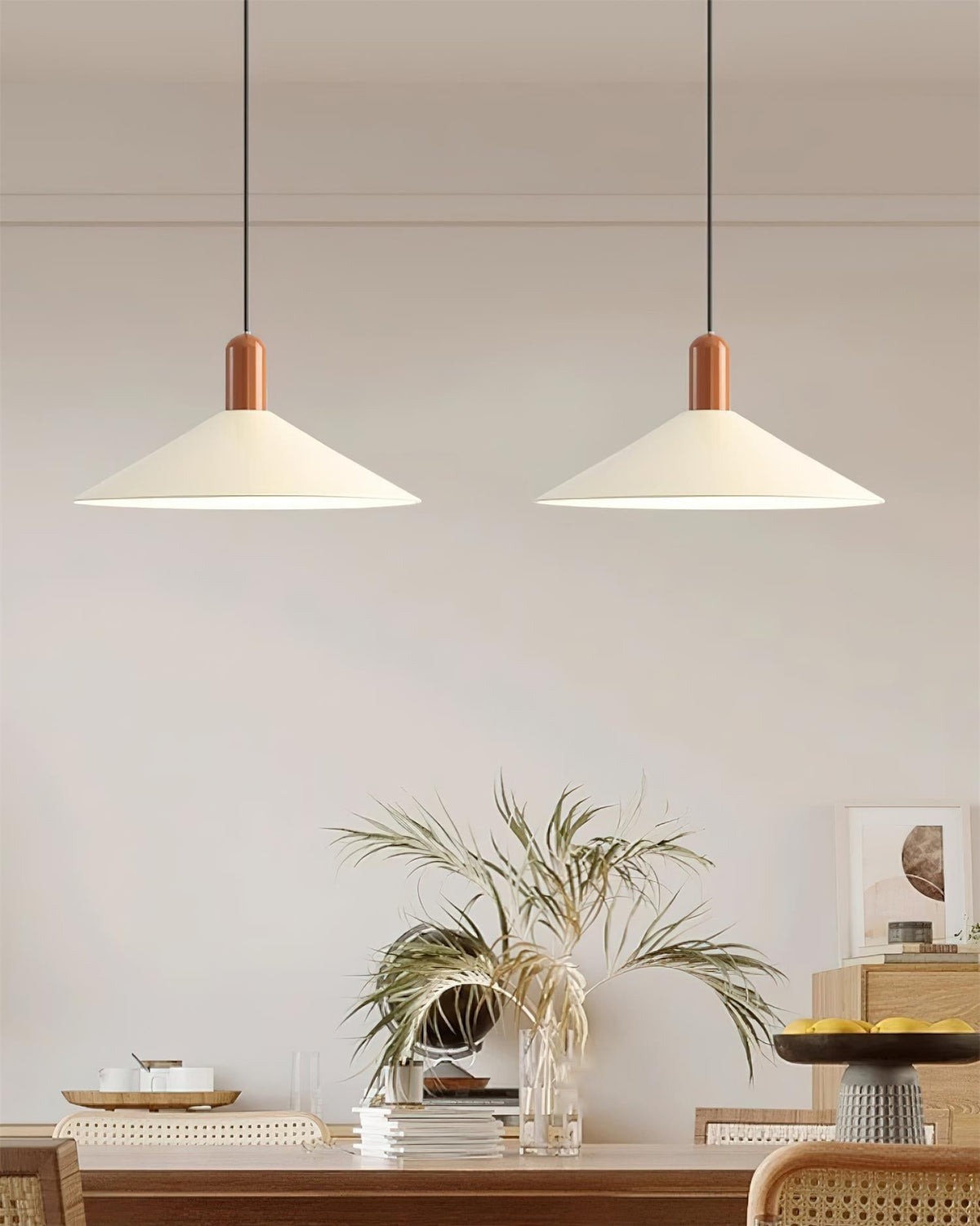 Lampa wisząca LED minimalistyczna stożkowa do kuchni i jadalni