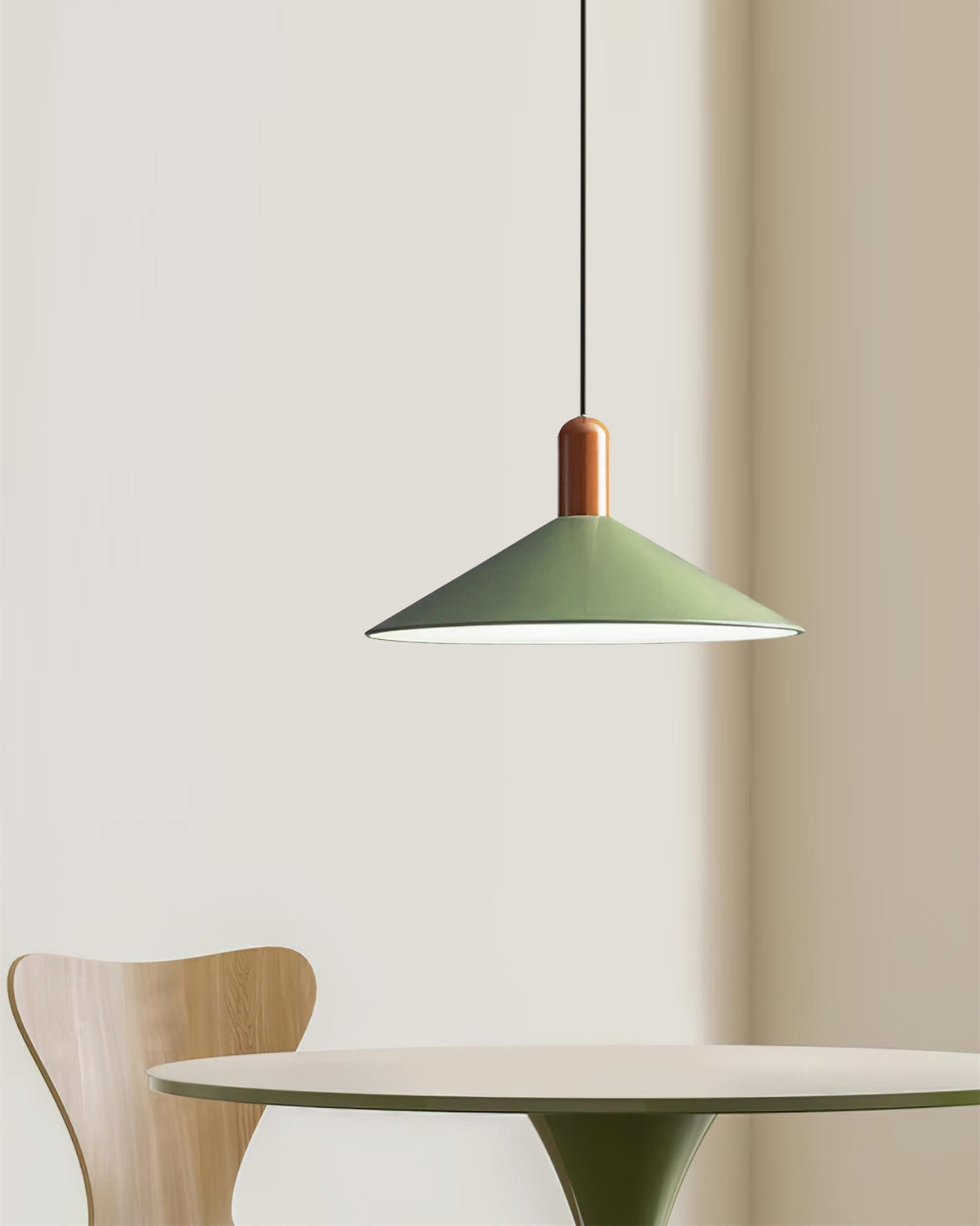 Lampa wisząca LED minimalistyczna stożkowa do kuchni i jadalni