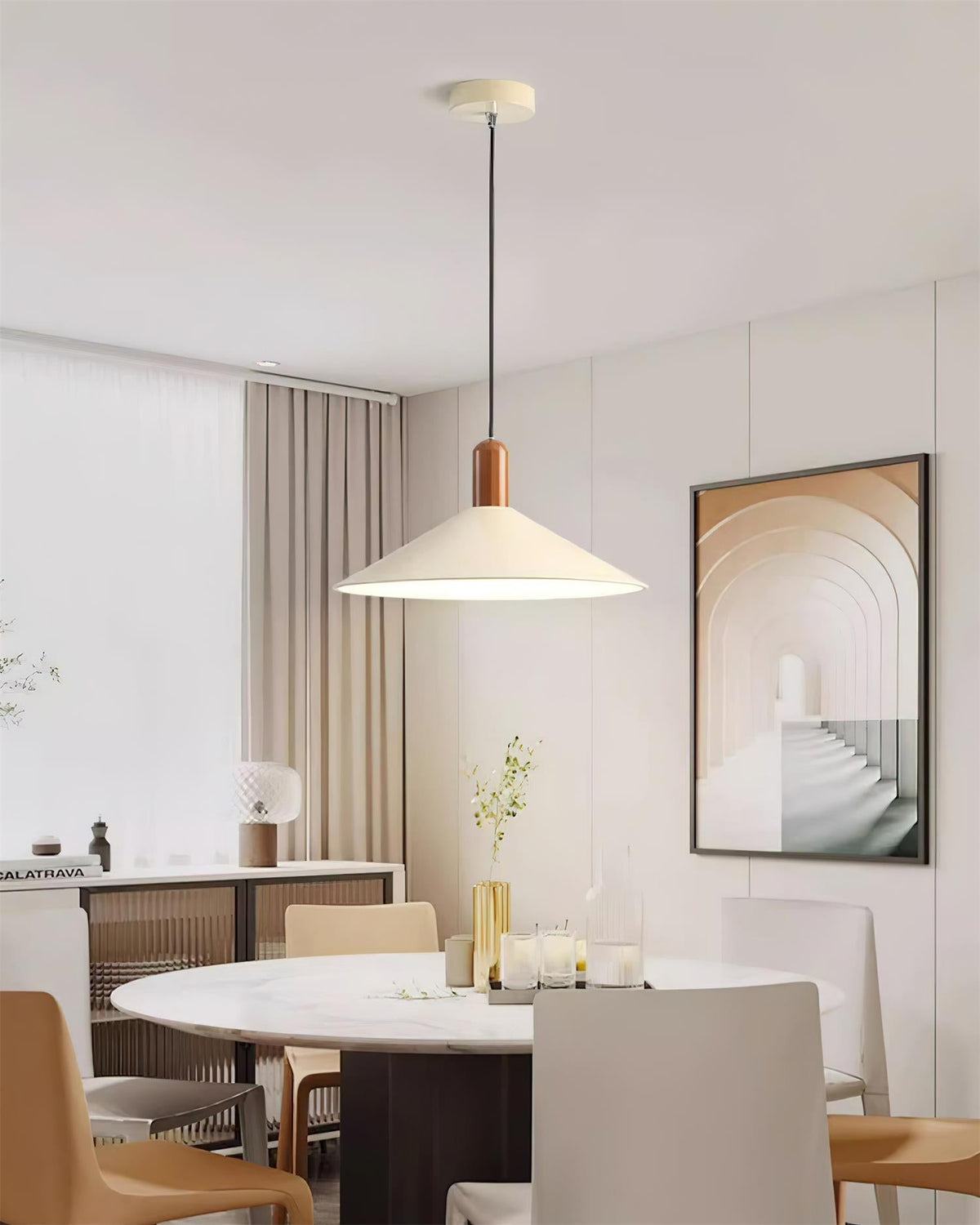 Lampa wisząca LED minimalistyczna stożkowa do kuchni i jadalni