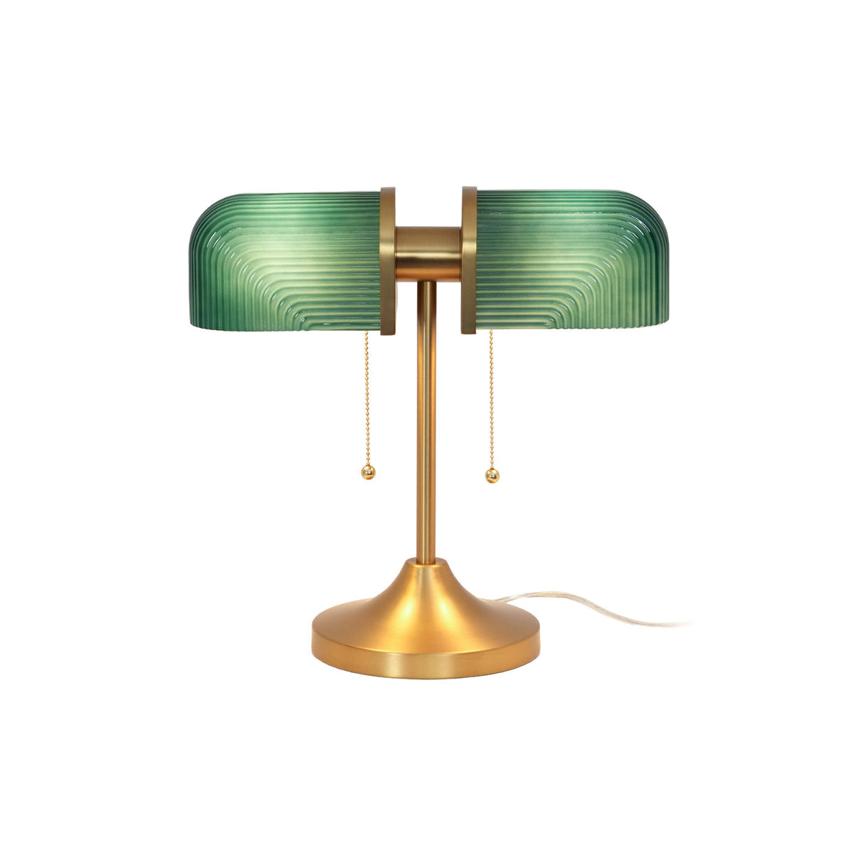 Gorven lampa stołowa przemysłowa ze szkła