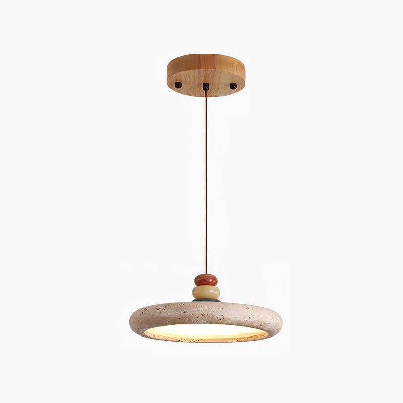 Auron lampa wisząca żółty travertyn marmur