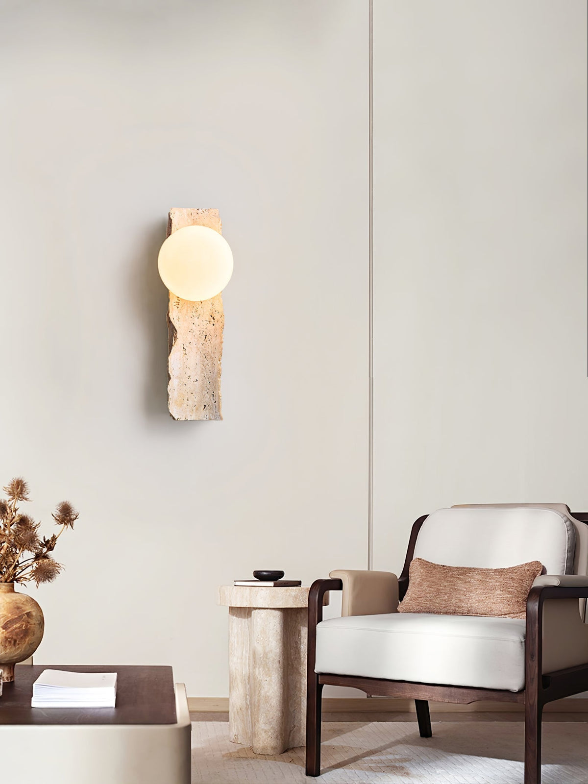 Elnoren Organic Travertine Kinkiet