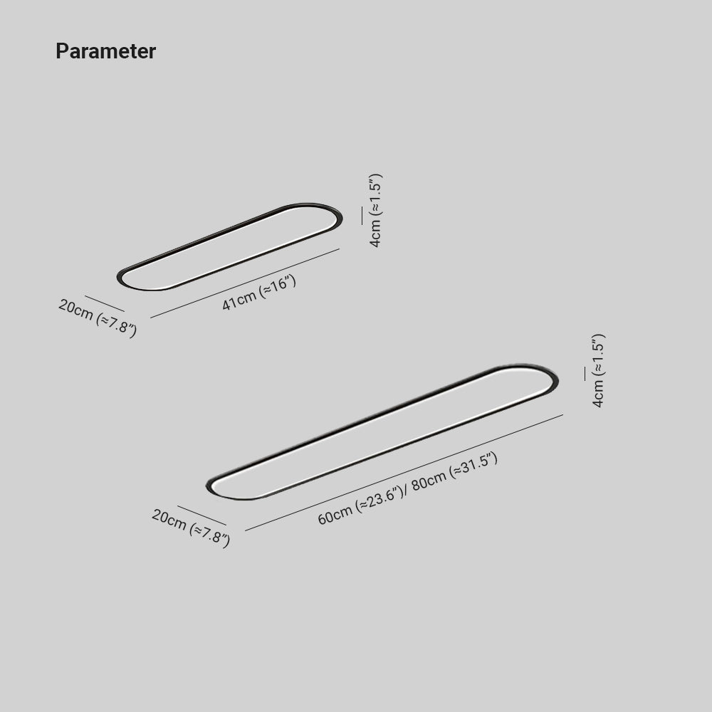 Lenova lampa sufitowa owalna minimalistyczna