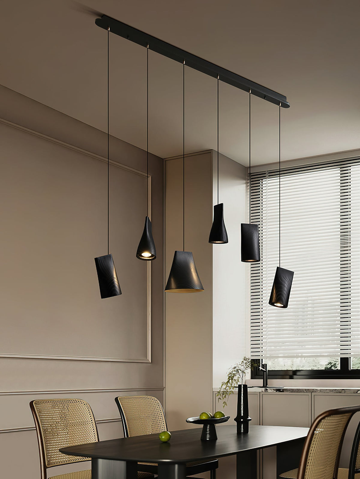 Ivarara asymetryczna drewniana lampa wisząca