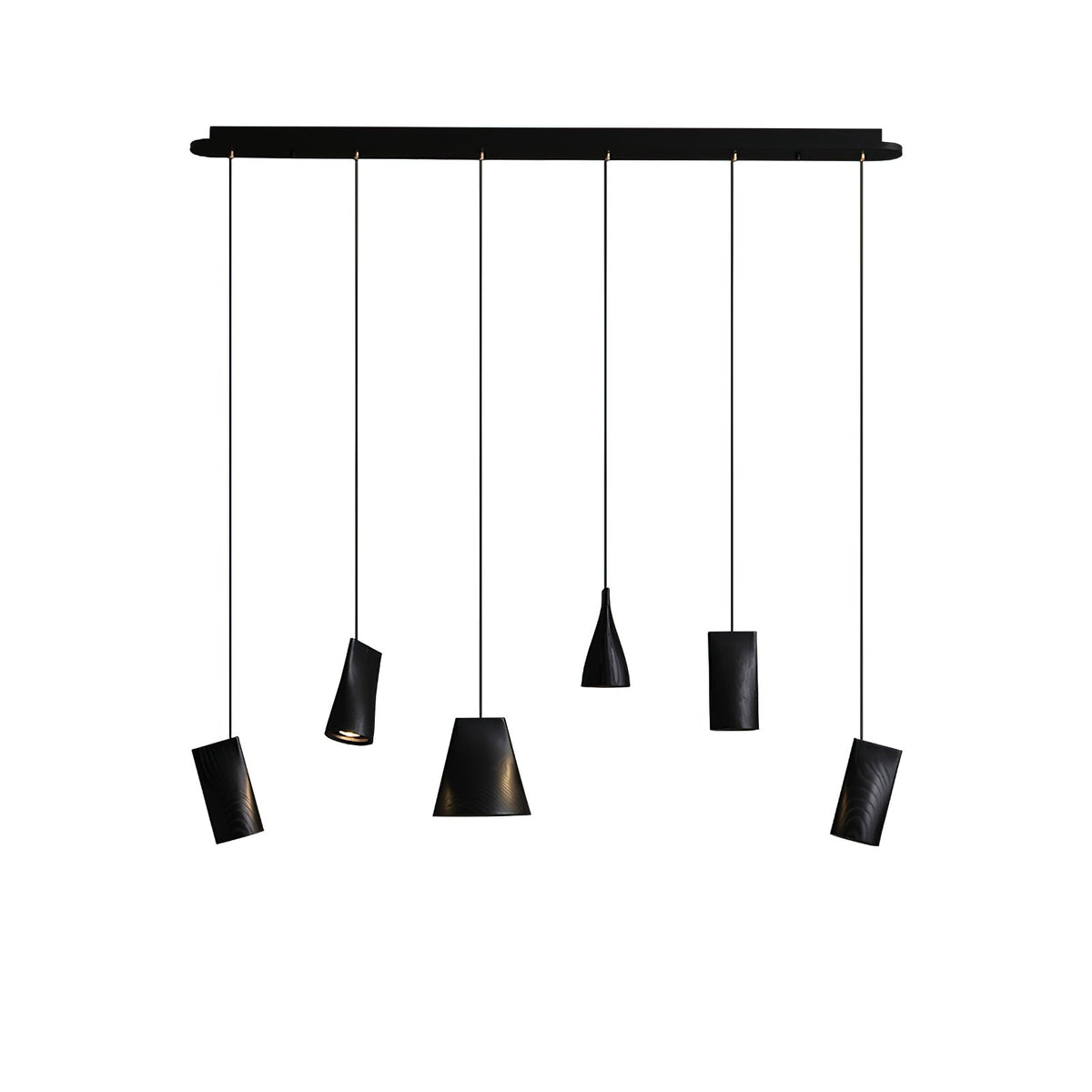 Ivarara asymetryczna drewniana lampa wisząca