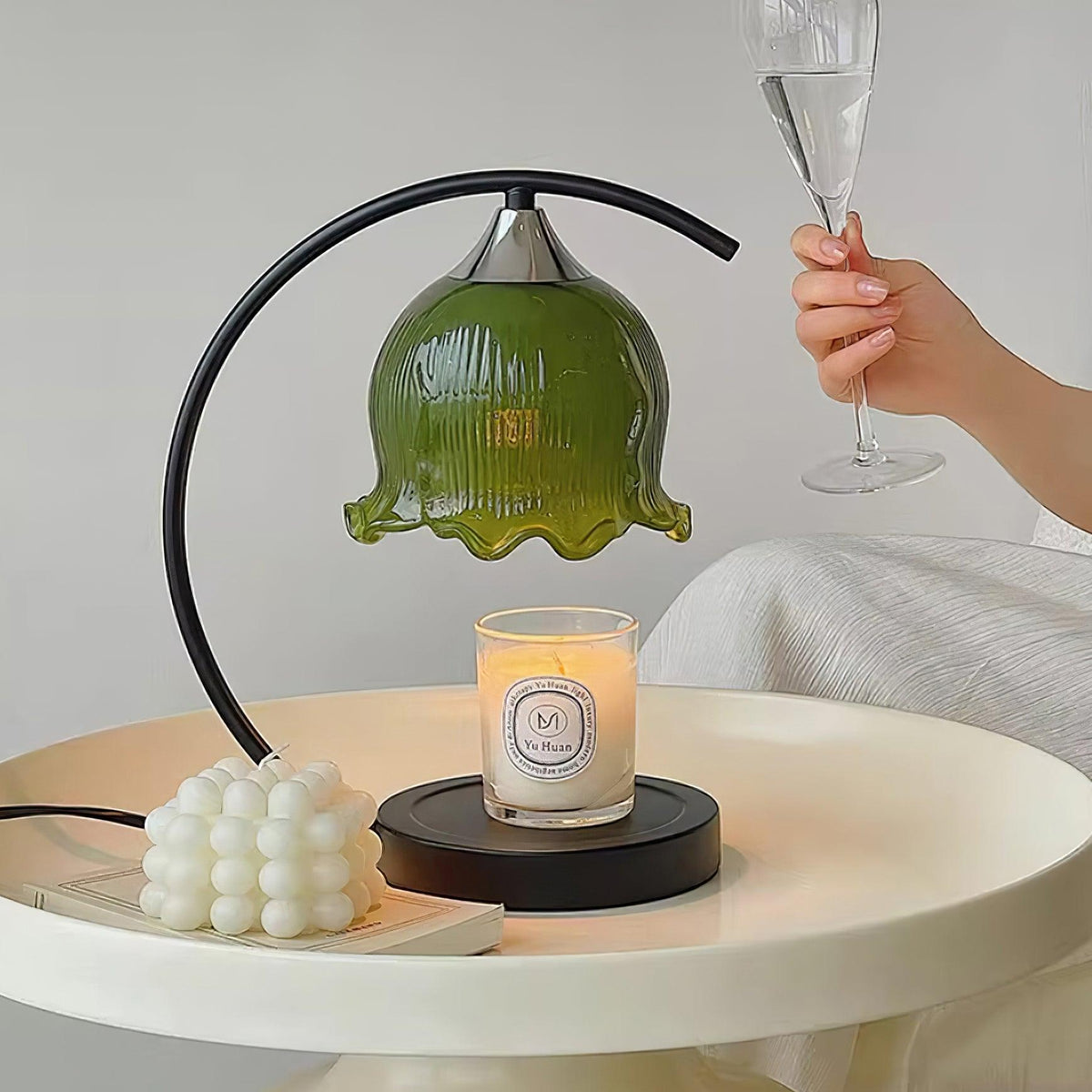 Binli lampa stołowa na świecę w stylu Wabi-Sabi