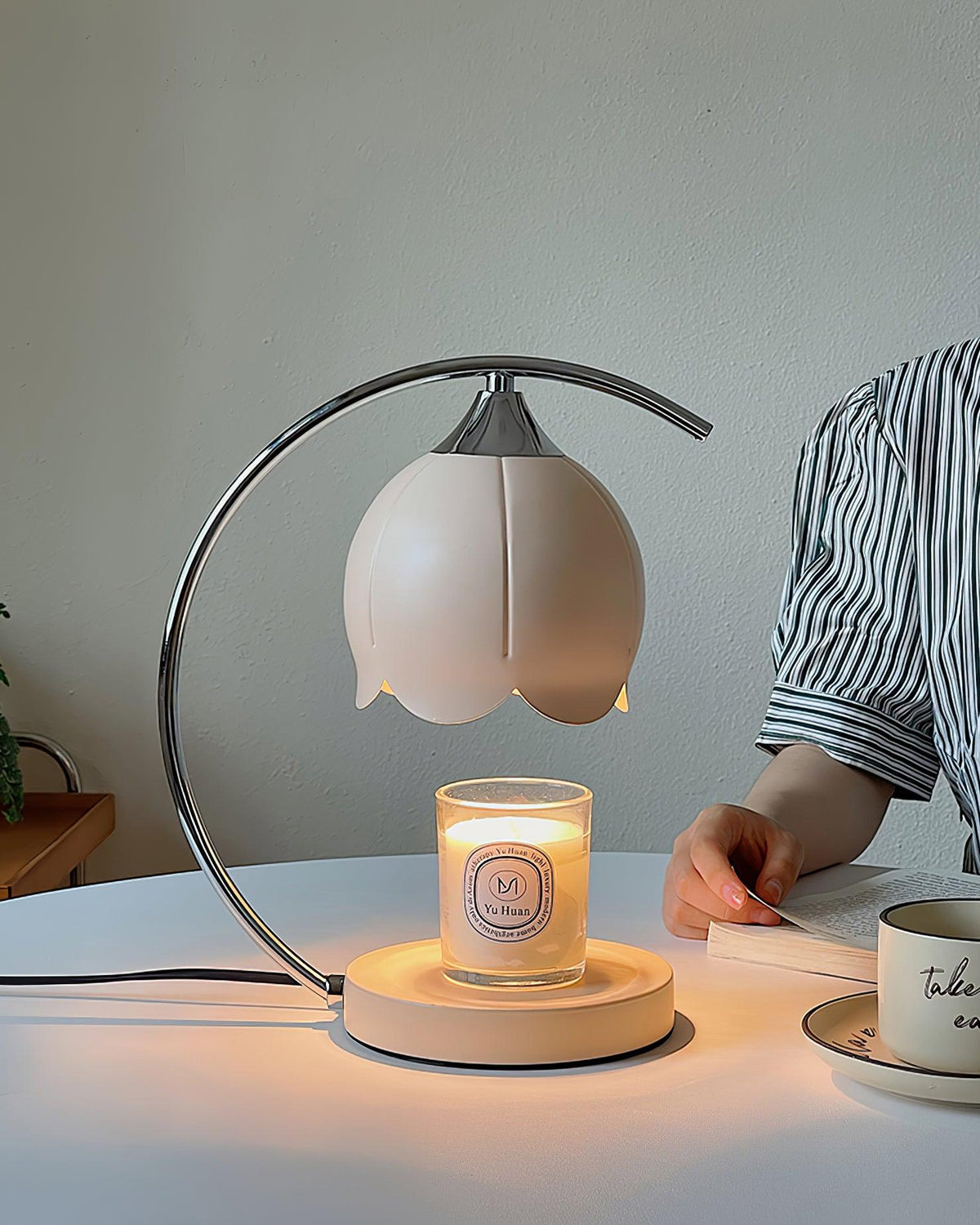 Binli lampa stołowa na świecę w stylu Wabi-Sabi