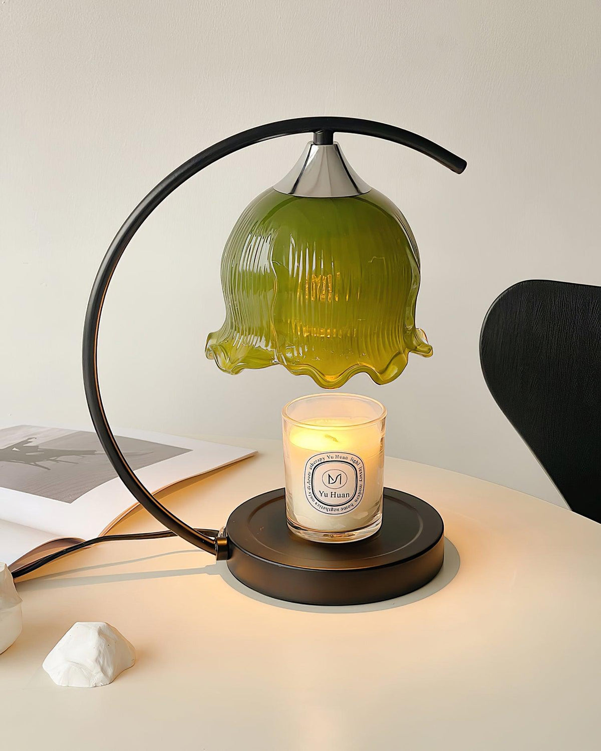 Binli lampa stołowa na świecę w stylu Wabi-Sabi