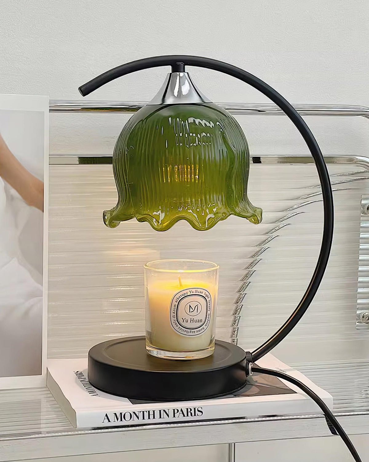Binli lampa stołowa na świecę w stylu Wabi-Sabi