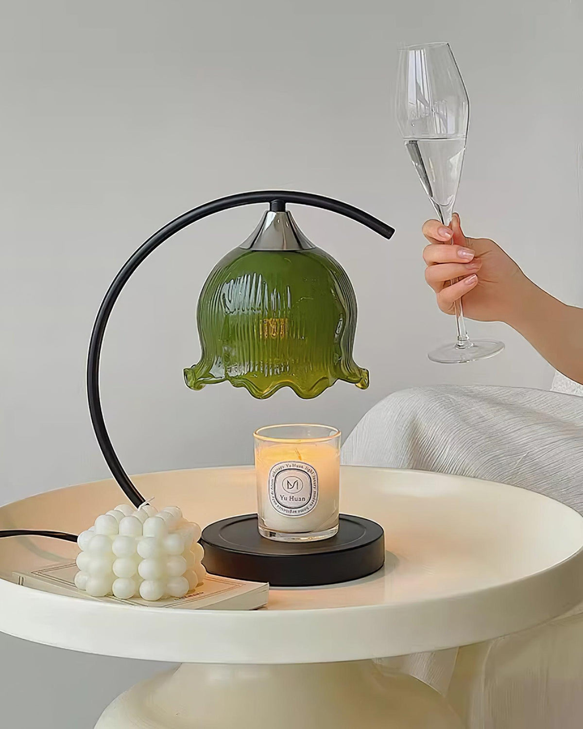 Binli lampa stołowa na świecę w stylu Wabi-Sabi