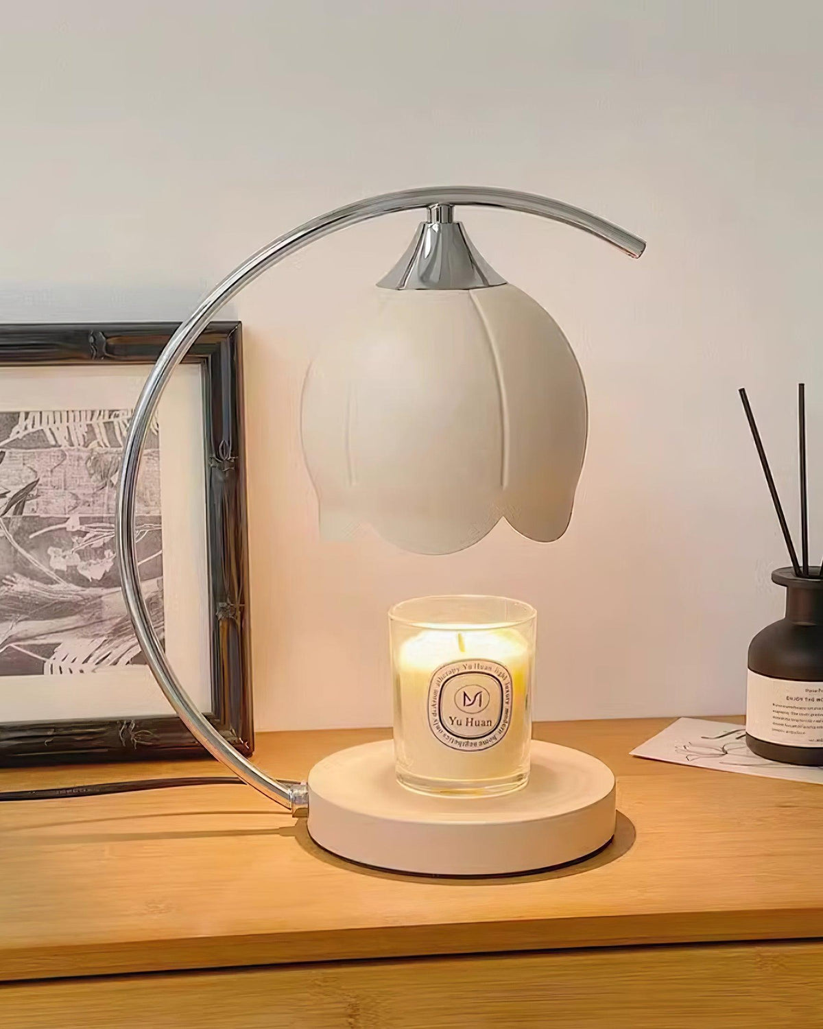 Binli lampa stołowa na świecę w stylu Wabi-Sabi