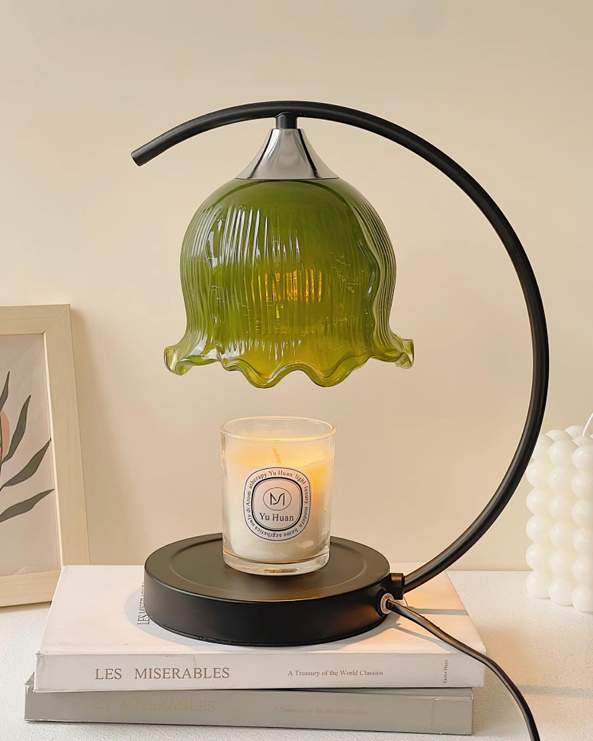 Binli lampa stołowa na świecę w stylu Wabi-Sabi