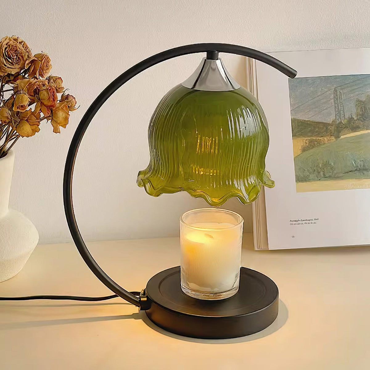 Binli lampa stołowa na świecę w stylu Wabi-Sabi