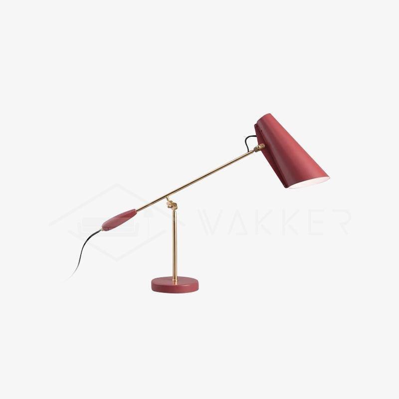 Orbix stalowa lampa stołowa w stylu z połowy wieku