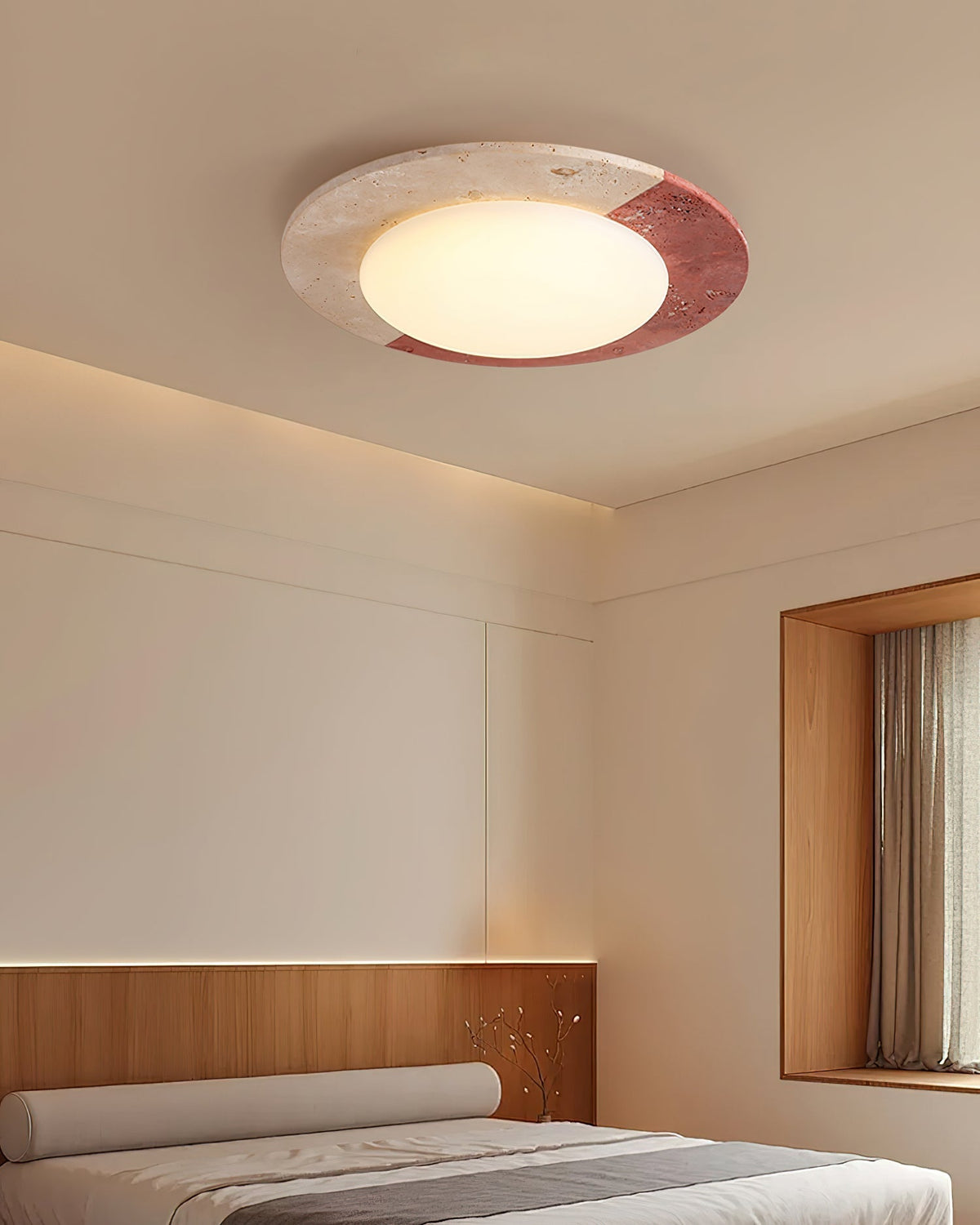 Travertine lampa sufitowa