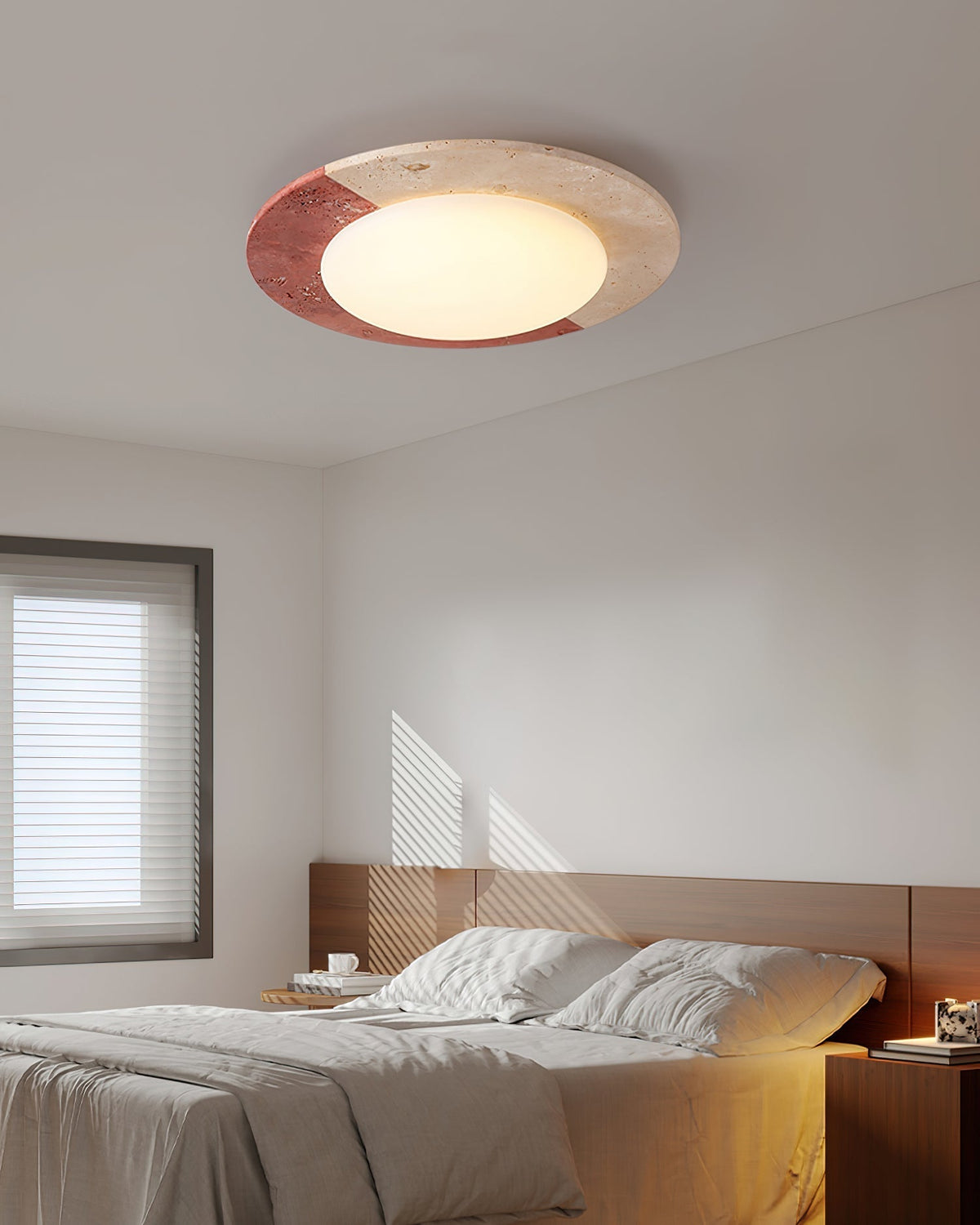 Travertine lampa sufitowa