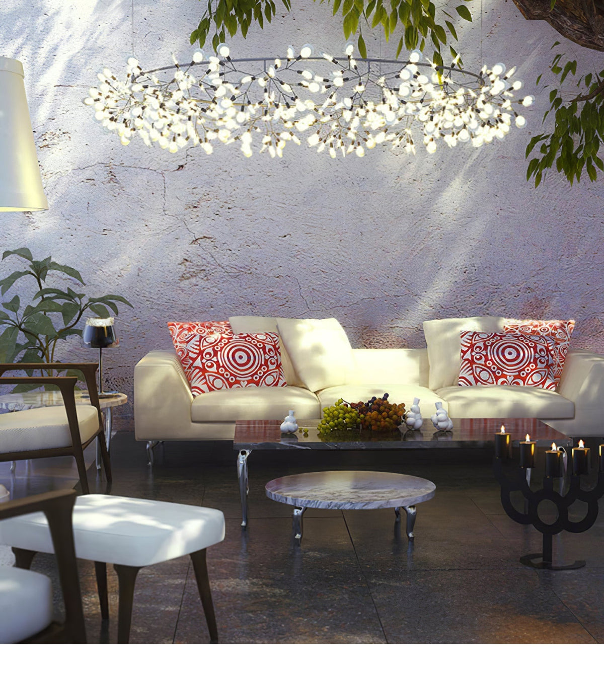 Czarny żyrandol Firefly LED